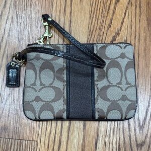 Coach Brown and Black Wristlet